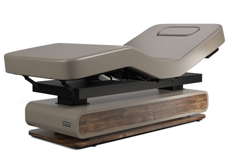 Oakworks Britta Spa Table in Clay/Florence Walnut