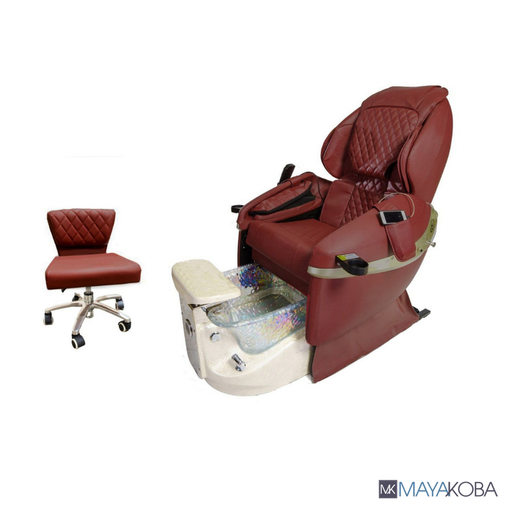 Diva Deluxe Full-Body Massage Pedicure Spa by Mayakoba - Red / Crystal Clear Bowl