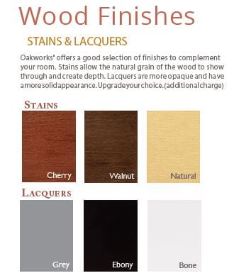 Available spa finishes
