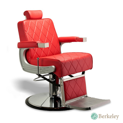 KING Barber Chair by Berkeley in Red/Chrome
