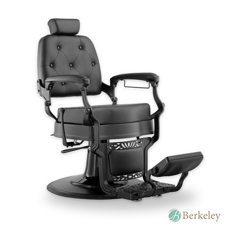 ADAMS Barber Chair by Berkeley in Black/Black
