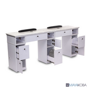 SONOMA Double Manicure Table with Vent Pipe