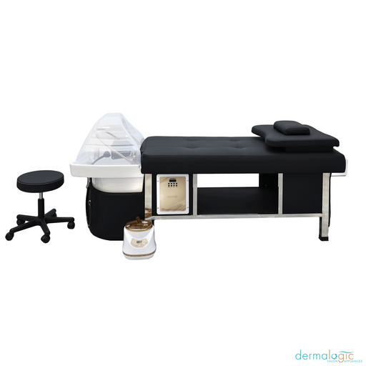 SKYE Plumbing Head Spa Kit by Dermalogic in Black Base White Bowl
